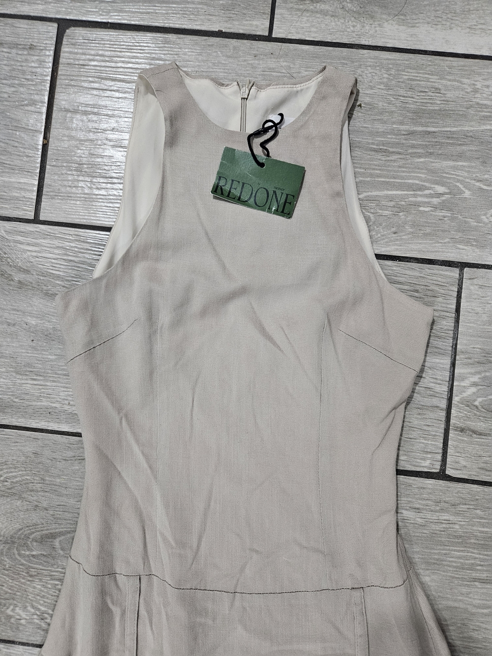 Re/Done Sleeveless Cream Tank Top